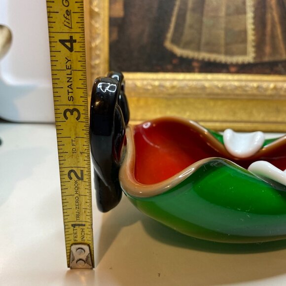 Vintage Murano Clown Art Glass Hand-Blown Candy Dish Ashtray Bowl As Is - Picture 9 of 10